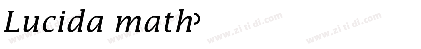 Lucida math字体转换